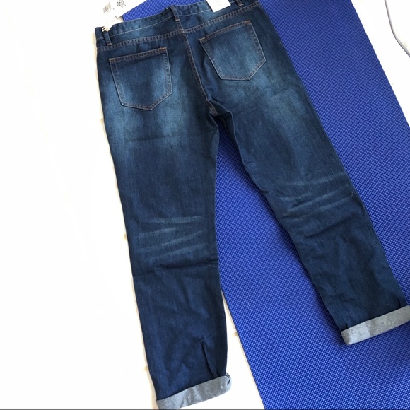 Distressed Boyfriend Jeans High Rise - Picture 2 of 6